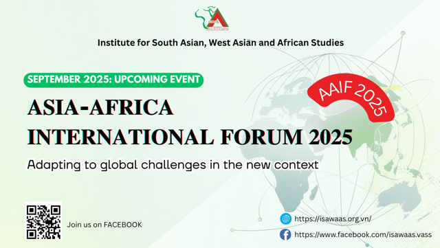 Thư mời viết bài Hội thảo quốc tế: “Diễn đàn quốc tế Á - Phi 2025: Thích ứng trước các thách thức toàn cầu trong bối cảnh mới”